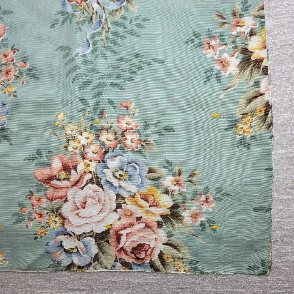Handmade Patchwork Crazy Quilt Blanket Tablecloth Two-Sided Indian Square Floral